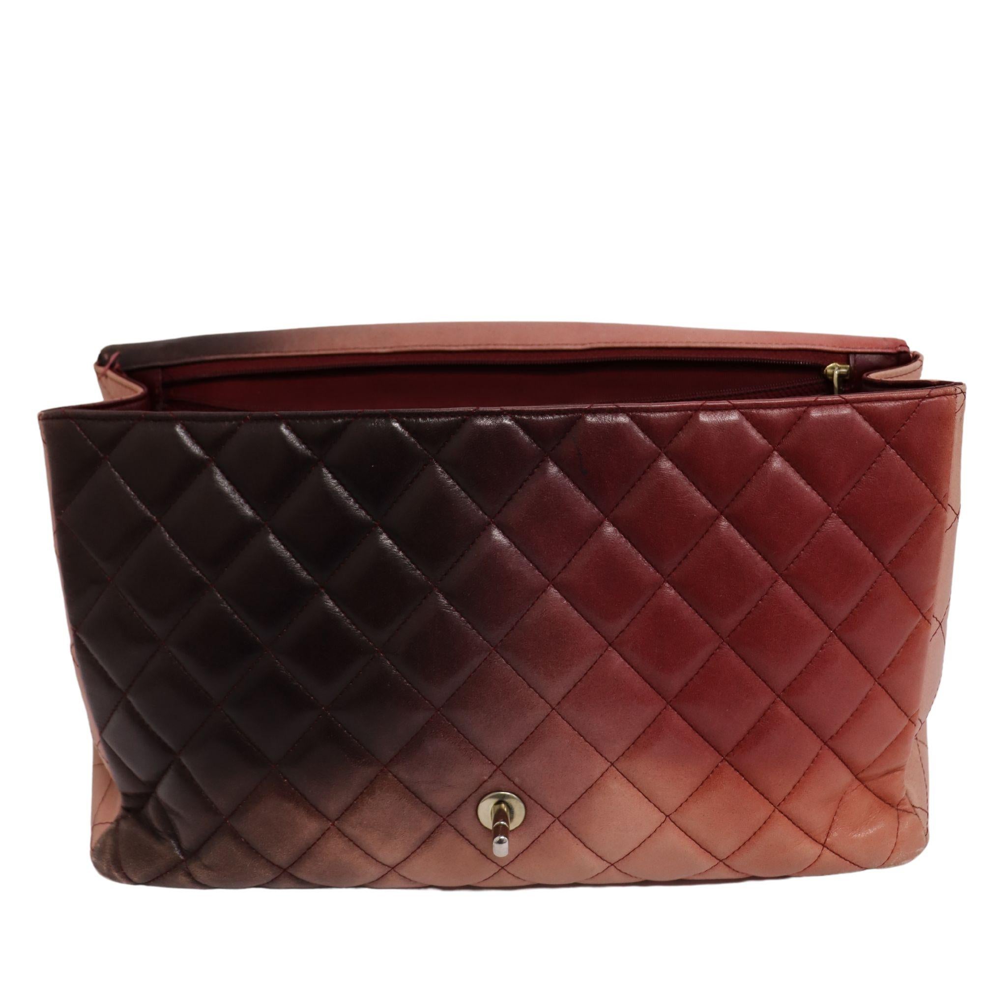 Chanel Lambskin Quilted Ombre Jumbo Flap Bag 5
