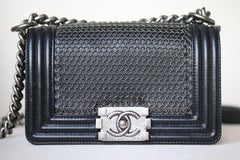 Chanel Lambskin Quilted Small Chain Mail Boy Bag