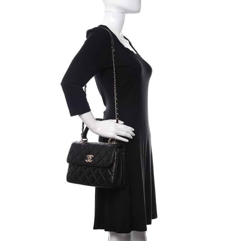Chanel 2022 Small Trendy CC Flap Bag - Black Handle Bags, Handbags -  CHA918837