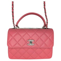 Chanel 24C Lambskin Quilted Small Trendy CC Top Handle Flap