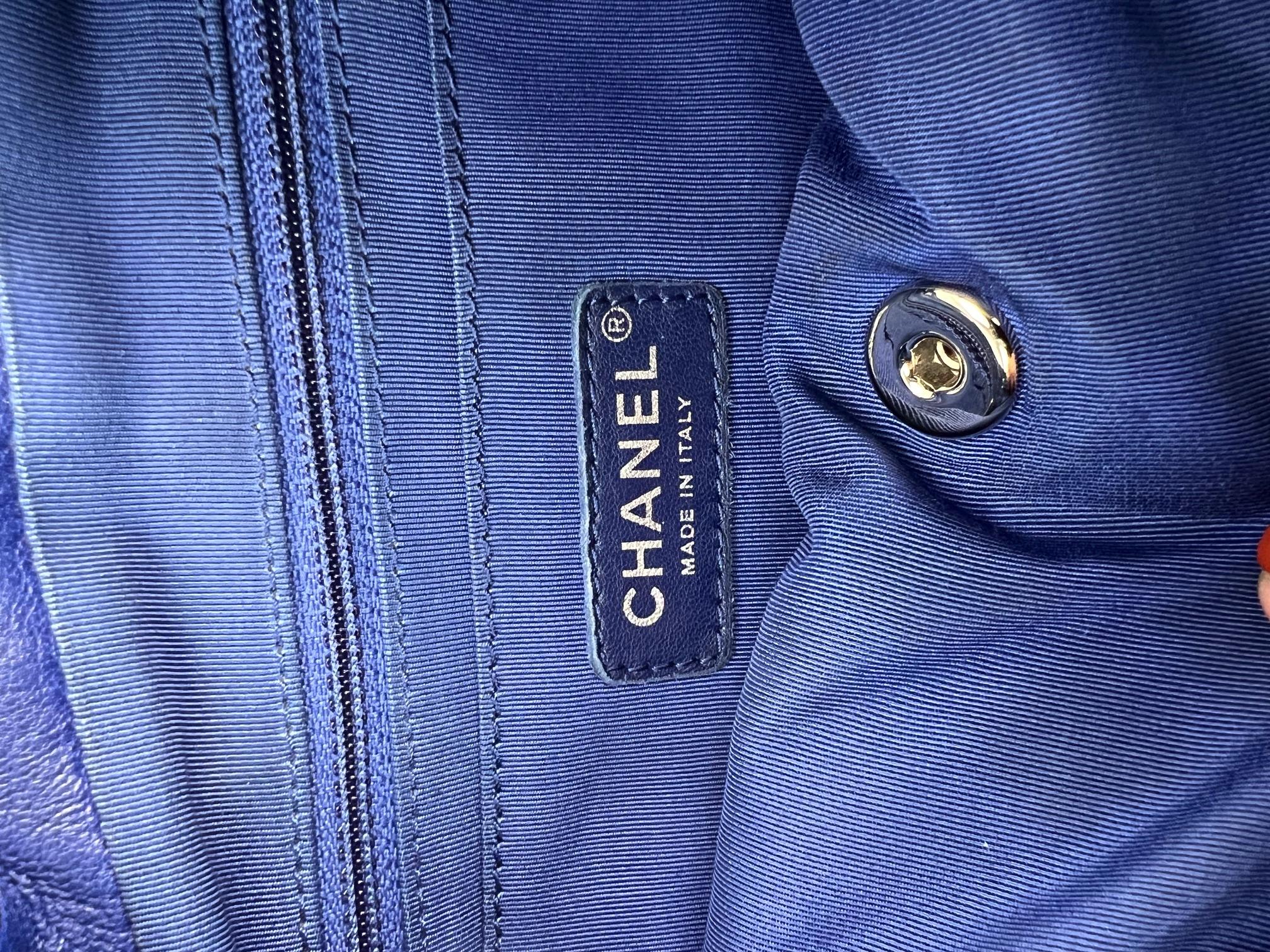 Chanel Lambskin Quilted Small Urban Spirit Blue Backpack For Sale 7