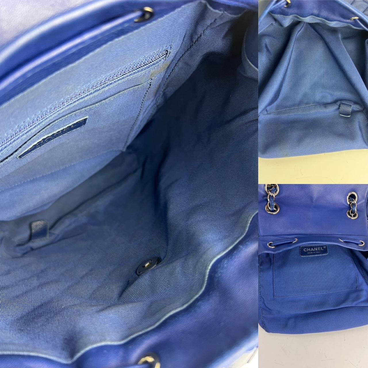 Chanel Lambskin Quilted Small Urban Spirit Blue Backpack For Sale 1