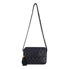Chanel Lambskin Quilted Tassel Detail Camera Crossbody Bag