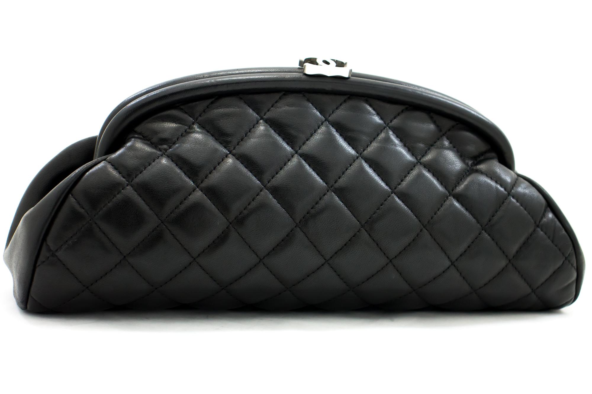 An authentic CHANEL made of black Lambskin Timeless Clutch Bag Black Quilted Silver Hardware. The color is Black. The outside material is Leather. The pattern is Solid. This item is Contemporary. The year of manufacture would be 2006.
Conditions &