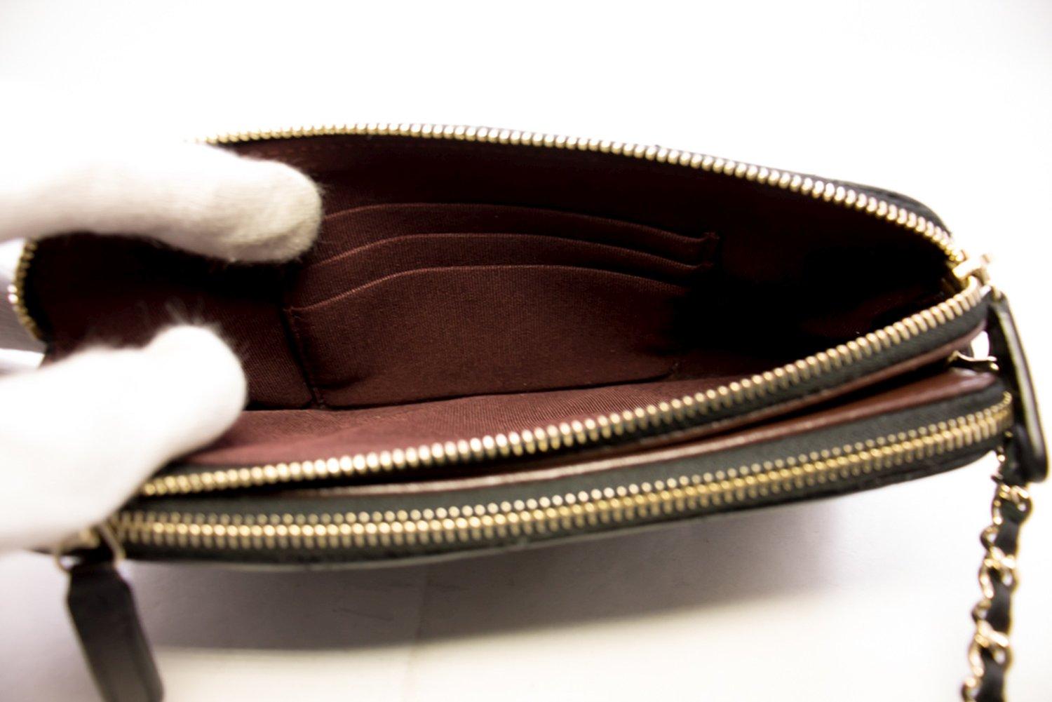 CHANEL Lambskin WOC Wallet On Chain Double Zip Chain Shoulder Bag 8