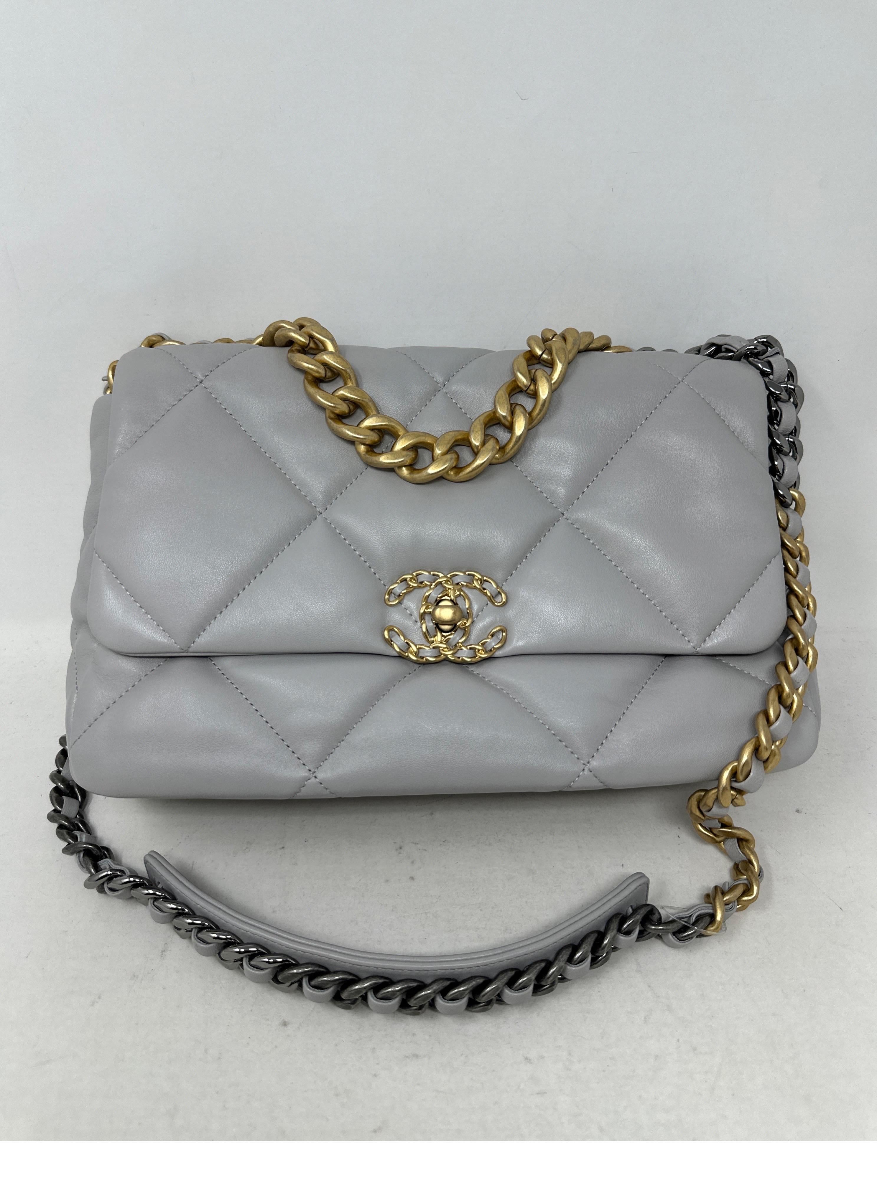 Chanel Große Tasche 2019 Grau  11