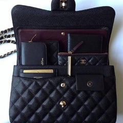 Chanel Large 2.55 in Caviar leather double flap bag