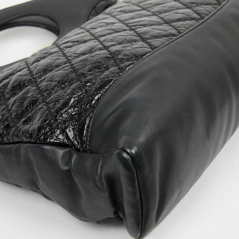 Chanel 31 large shopping bag, Shiny crumpled calfskin & gold-tone metal,  black — Fashion