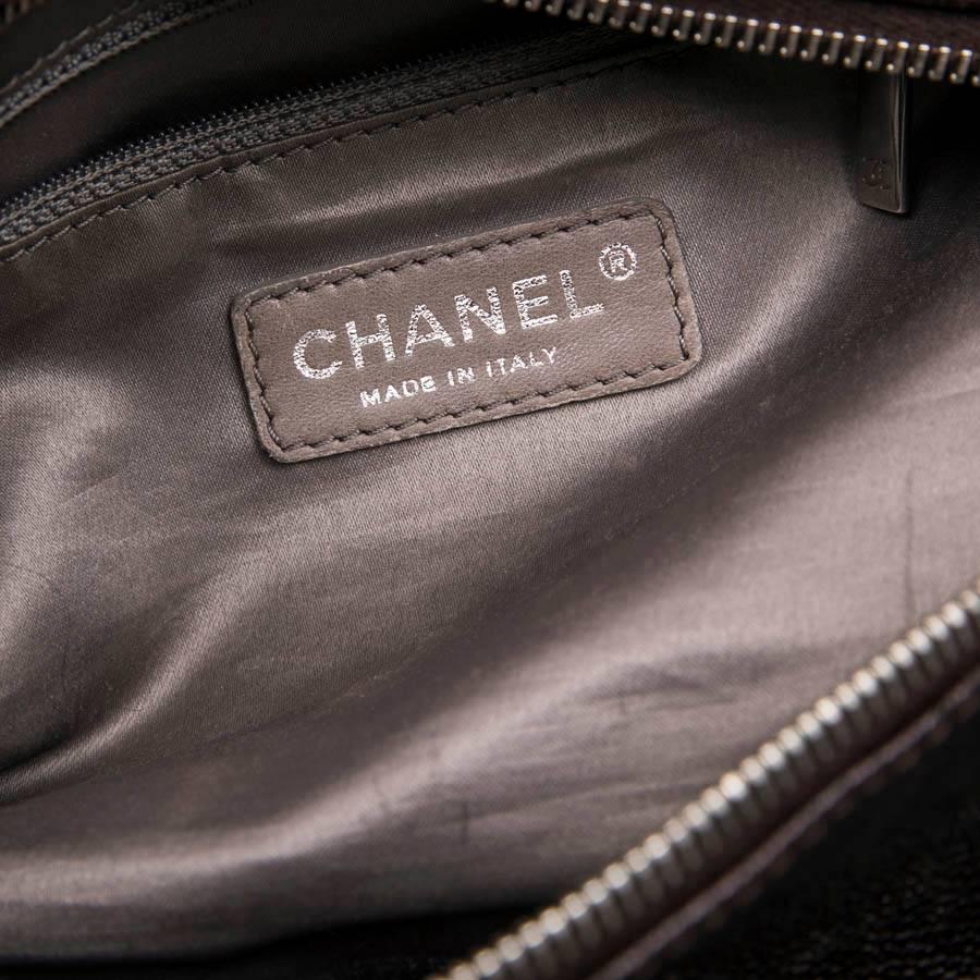 Chanel Large Bag in Brown Leather and Chain 6