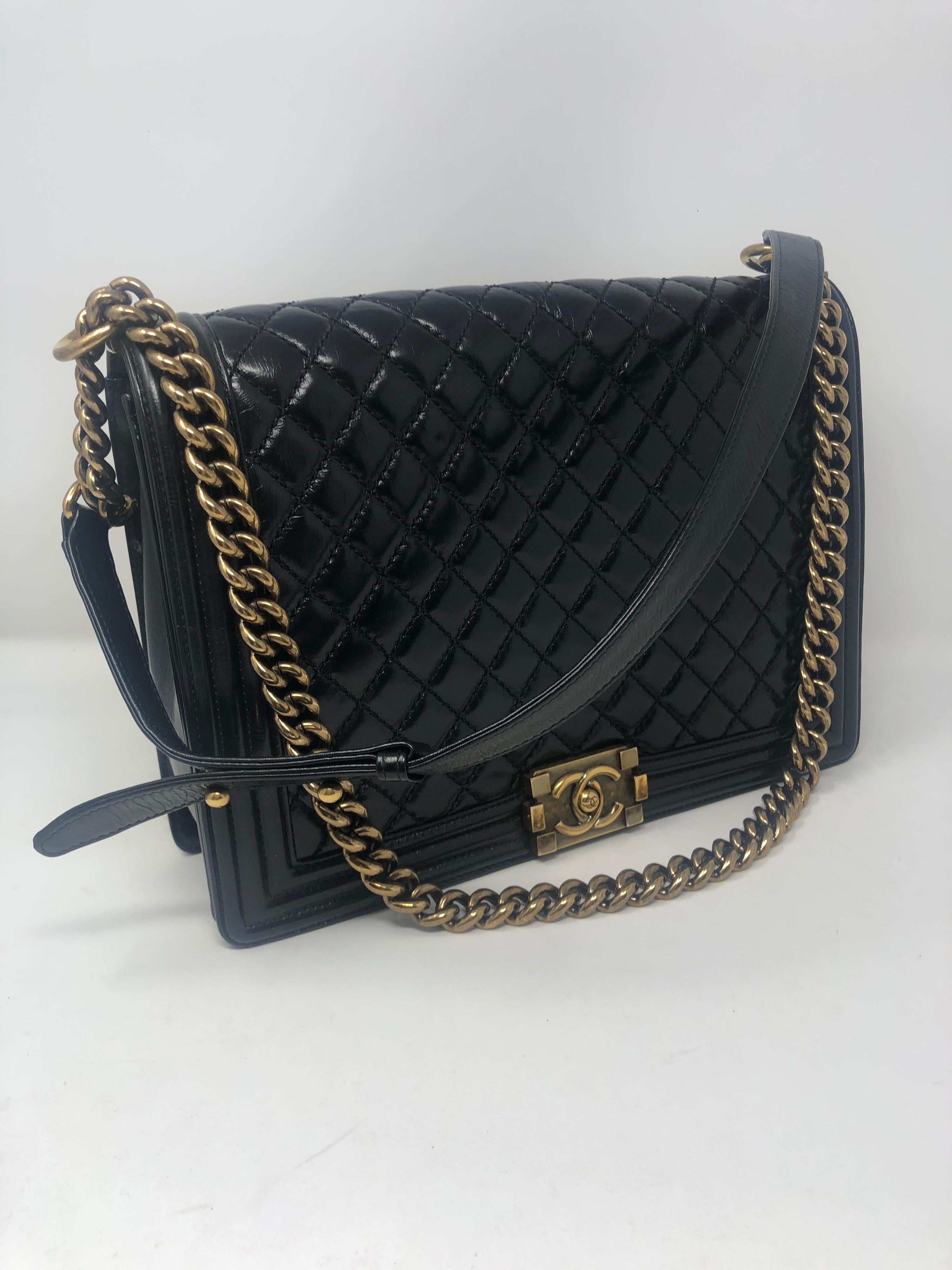 Chanel Large Black Boy Bag 1