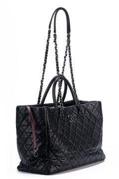 Chanel Large Black Caviar 2 Way Tote
