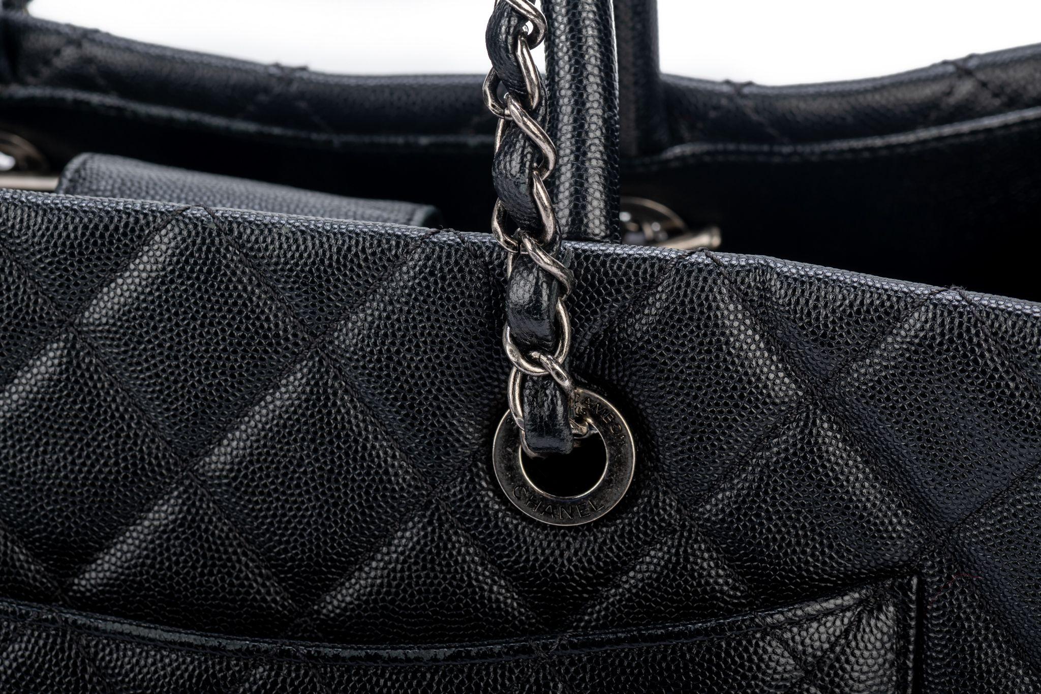 Chanel Large Black Caviar 2 Way Tote For Sale at 1stDibs | large chanel ...