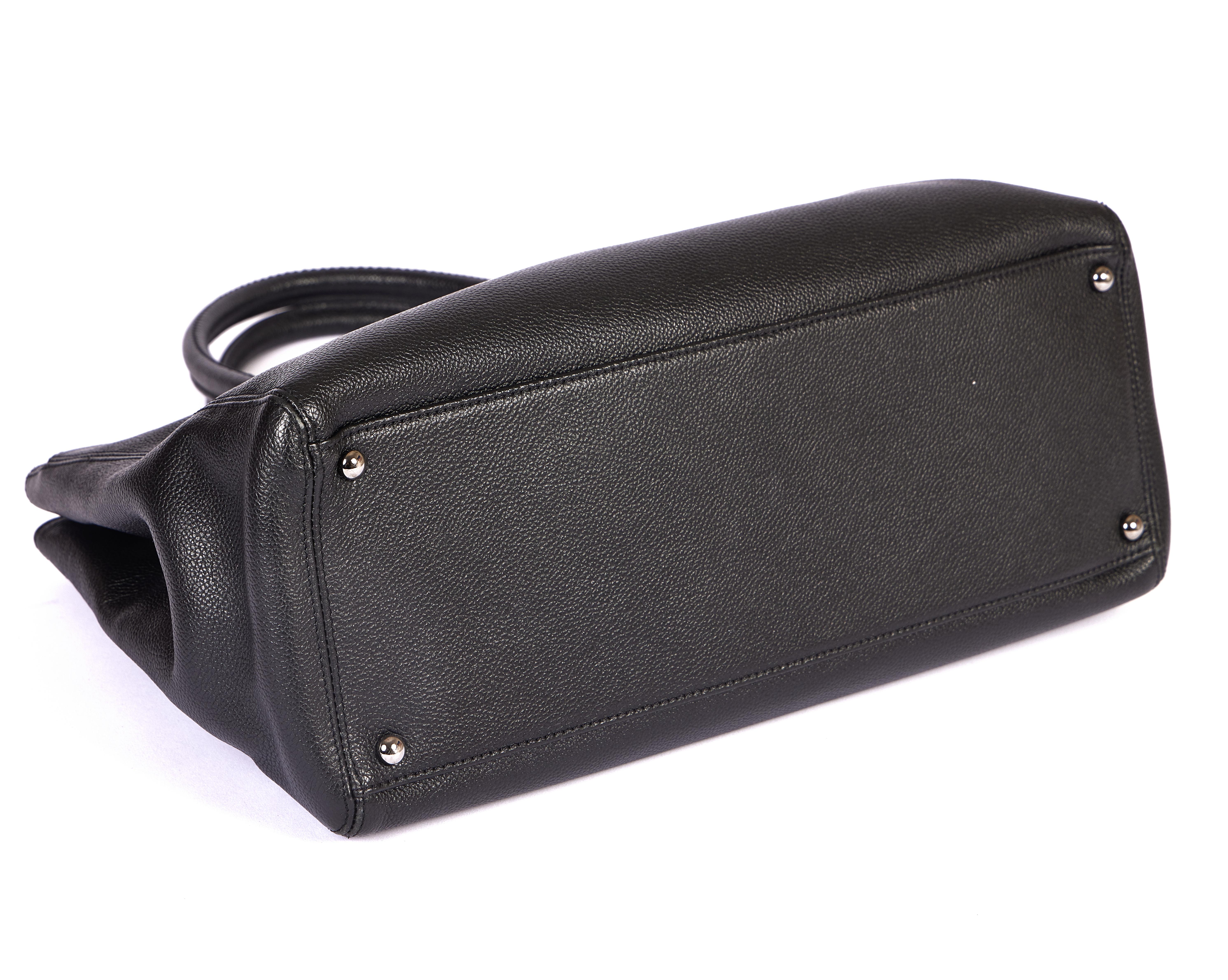 Nero Borsa Chanel Large Black Caviar City