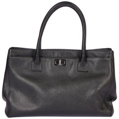 Borsa Chanel Large Black Caviar City