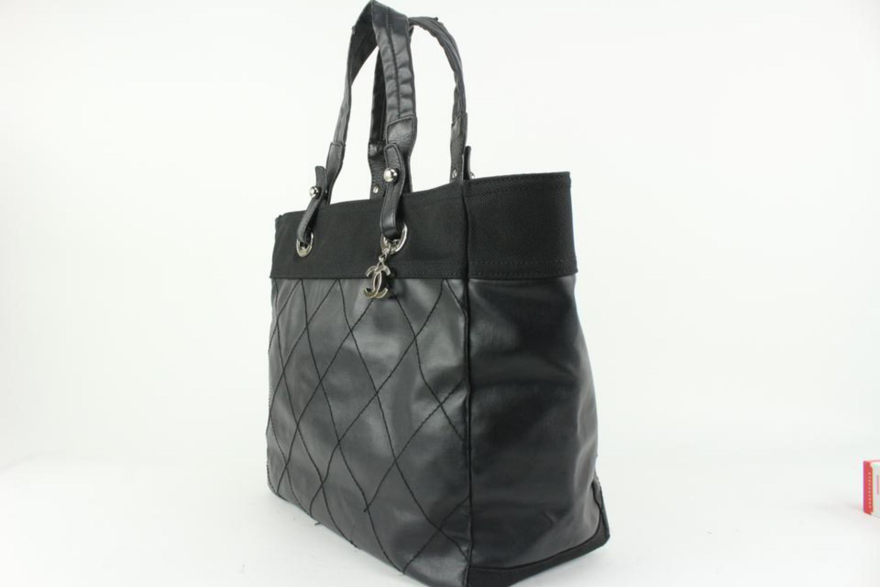 Chanel Large Black Quilted Biarritz GM Tote Bag 927ca51 For Sale 6