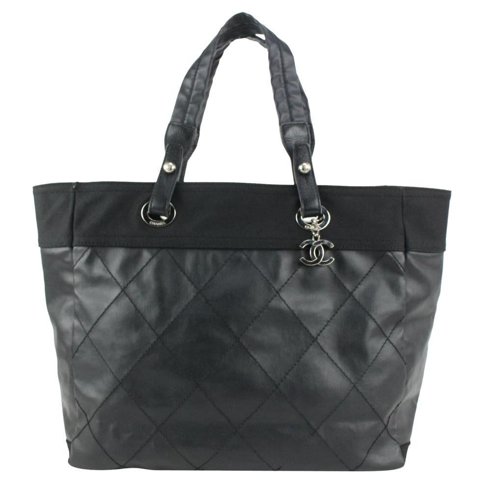 Chanel Large Black Quilted Biarritz GM Tote Bag 927ca51 For Sale