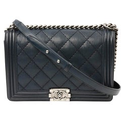 Used CHANEL Large Boy Quilted Leather Bag