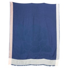 Chanel Large Camellia Cashmere Scarf