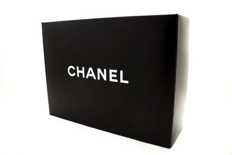 Chanel Large Classic Handbag 11chain Shoulder Bag Flap Black Lamb
