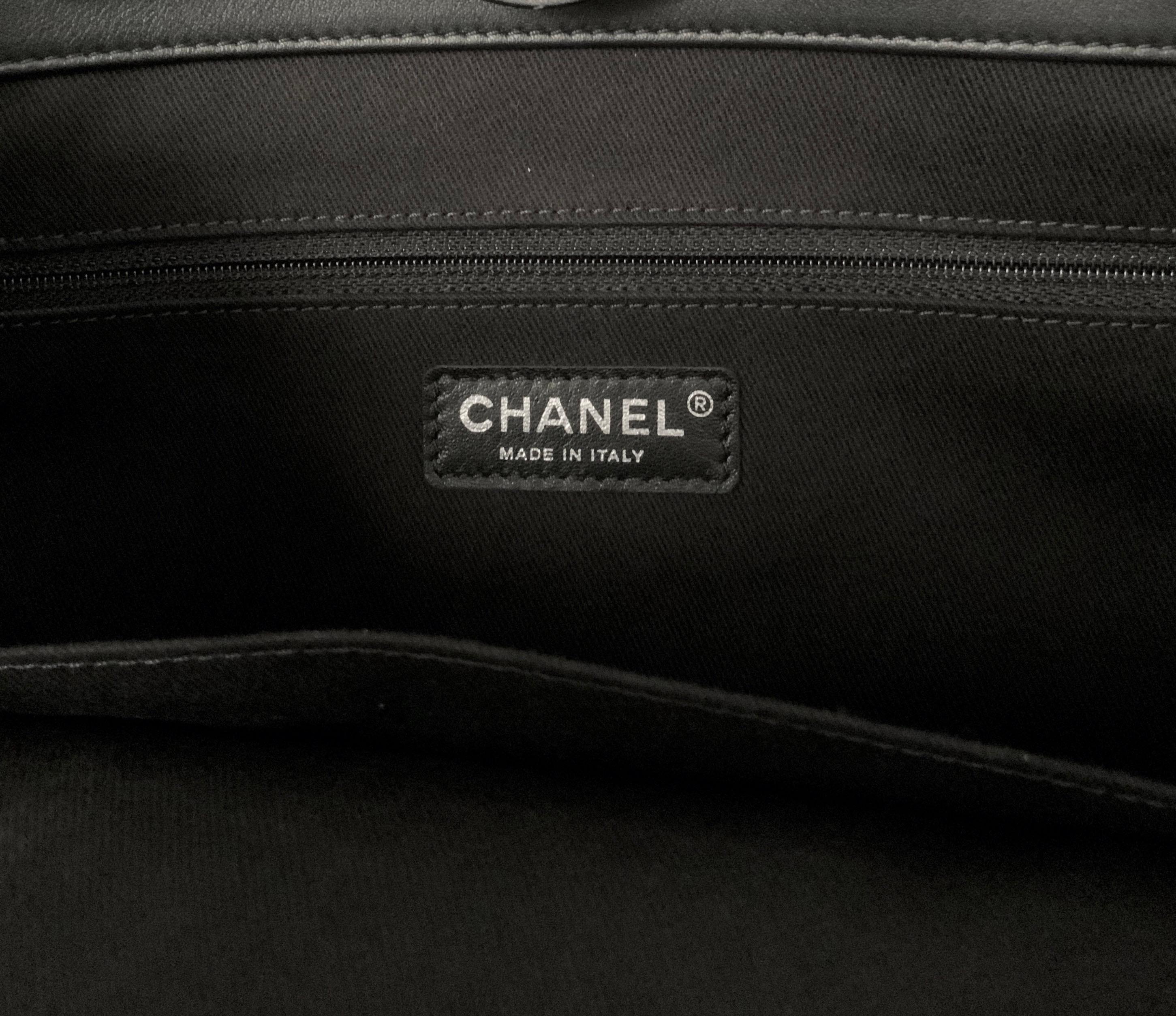 Chanel Large Coco Eyelets Black Shopping Tote 5
