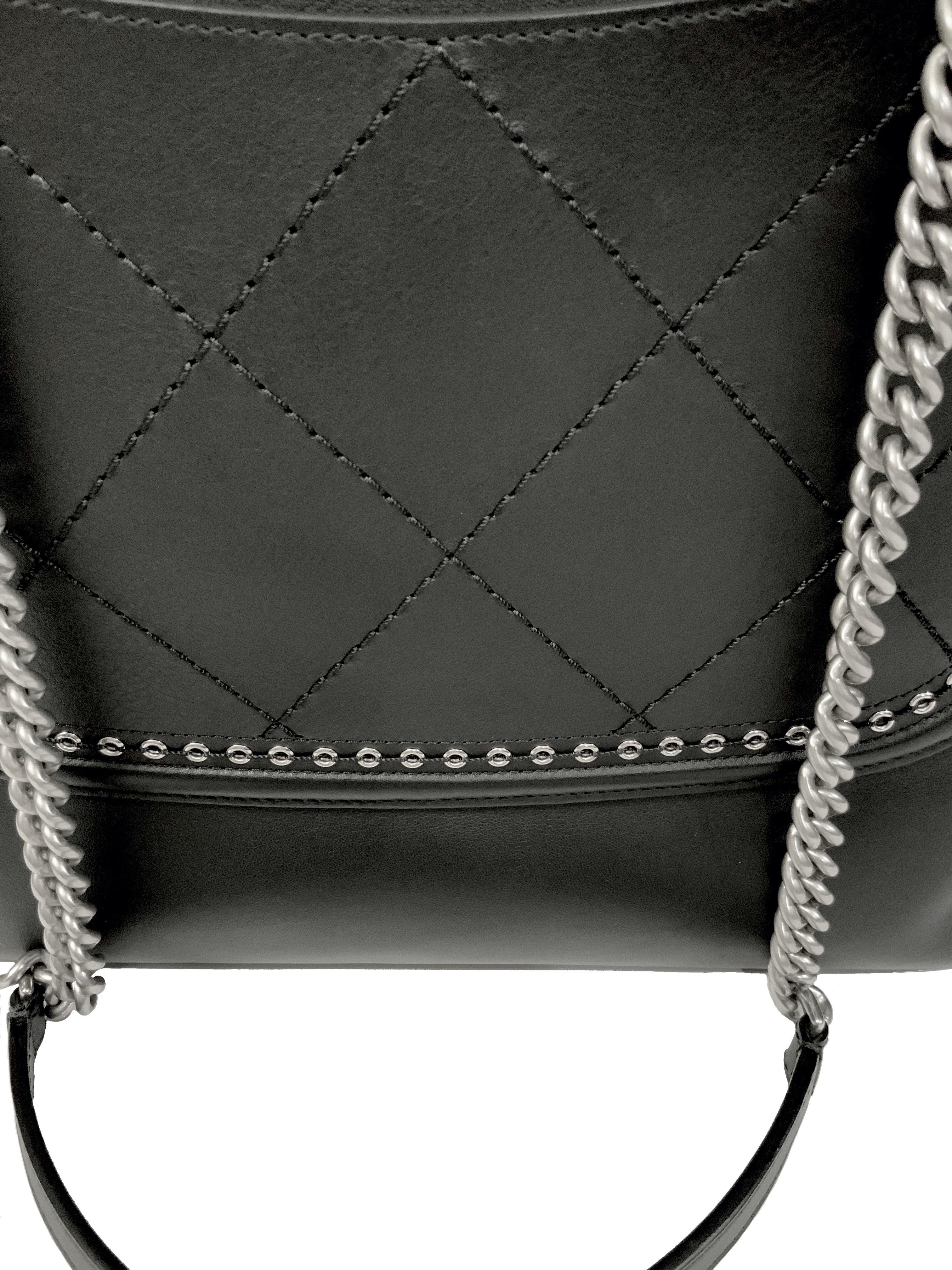 Women's or Men's Chanel Large Coco Eyelets Black Shopping Tote
