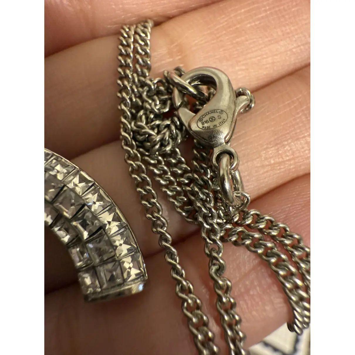 Collana Chanel con ciondolo grande in cristallo CC in vendita 3