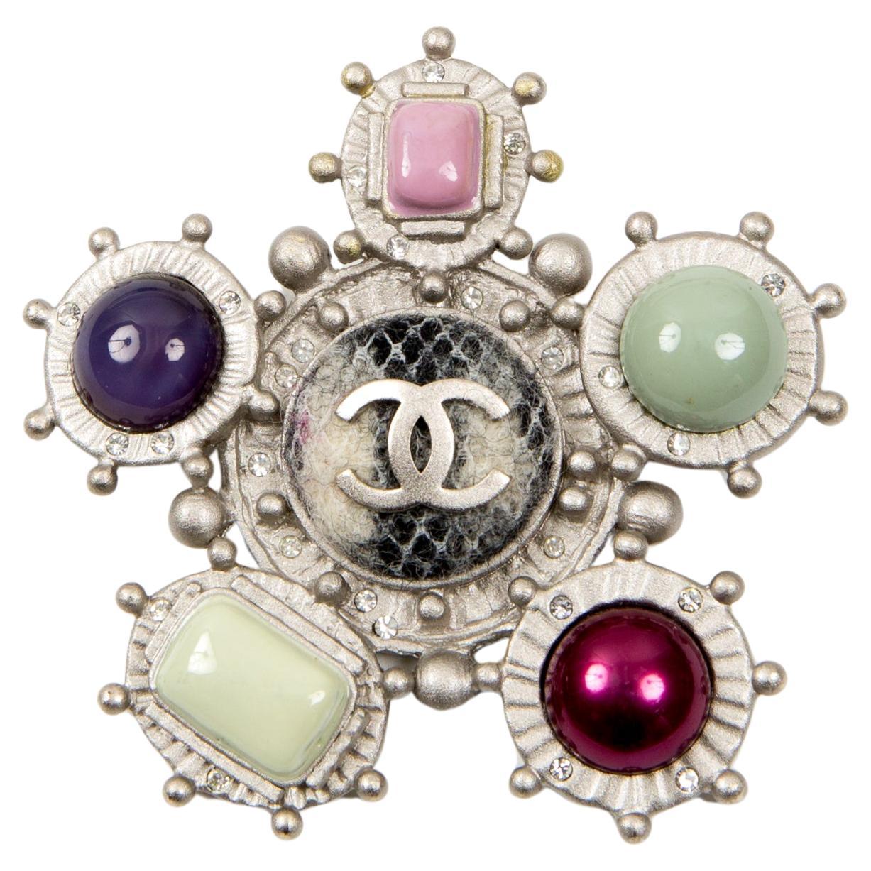 Chanel Large Embellished CC Brooch