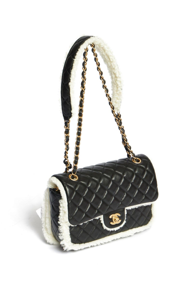 Chanel Large Fur Flap Bag For Sale at 1stDibs