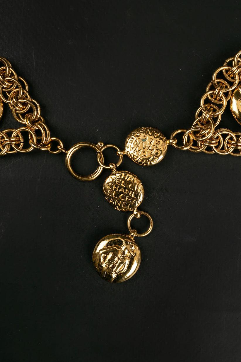 Chanel Large Gilded Gold Metal Belt 3
