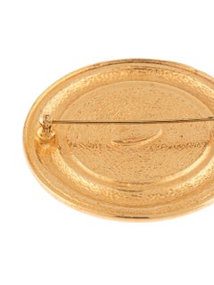 Chanel Large Gold Tone Rue Cambon Brooch