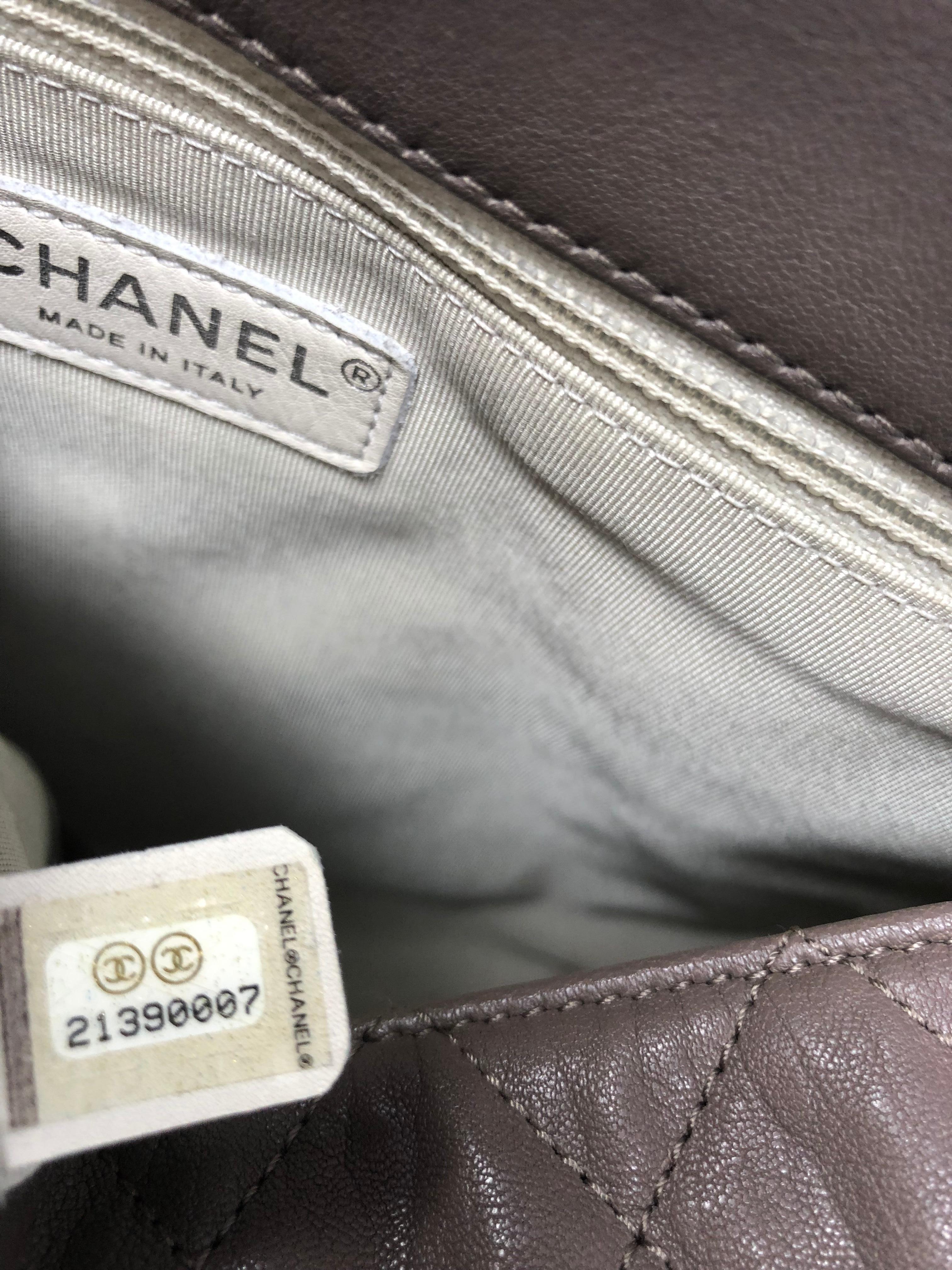 Chanel Large Gray Chain Around Bag 9