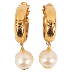 Vintage Chanel large hoop earrings