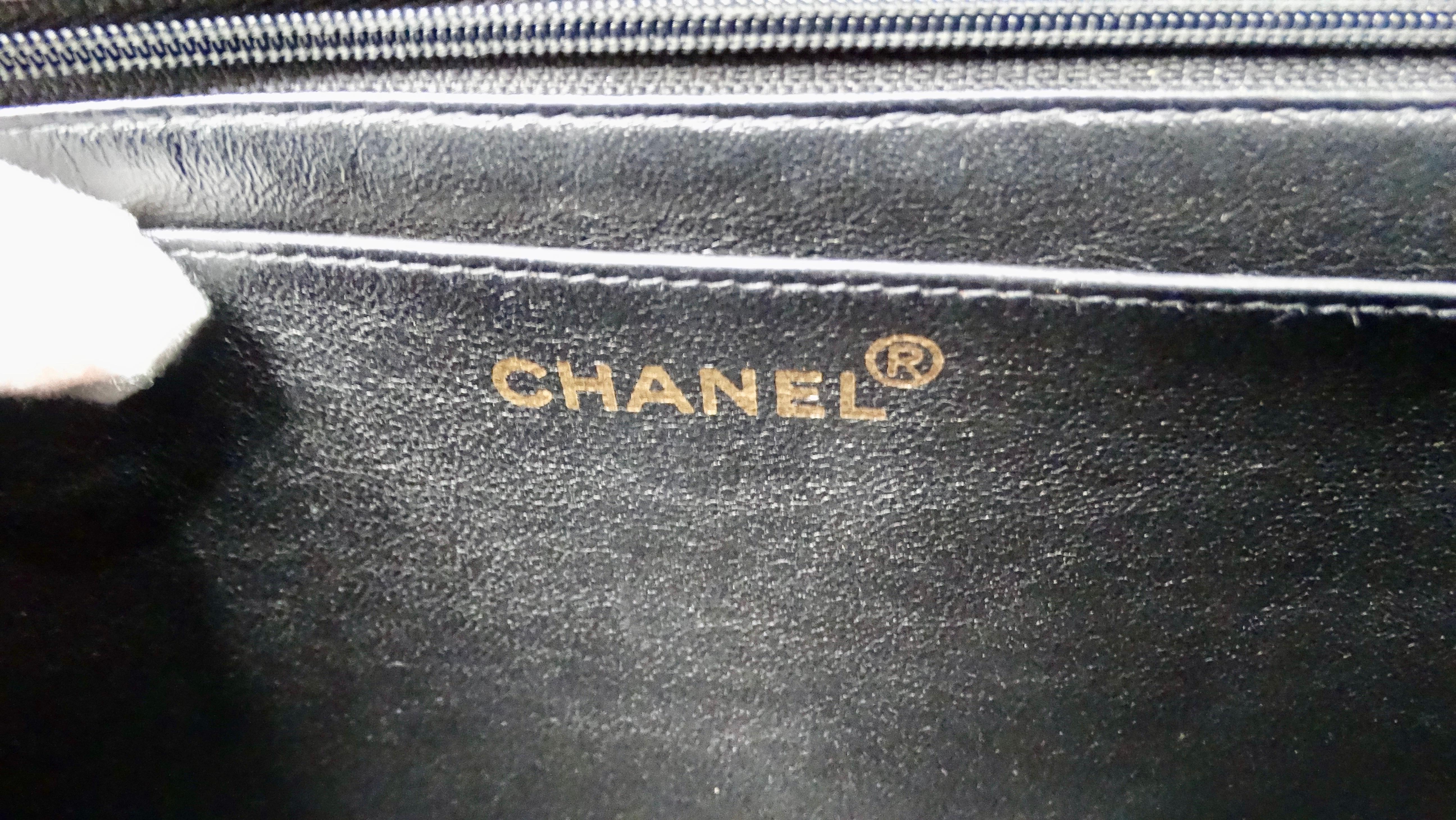 Chanel Large Quilted Caviar Leather Interlocking CC Messenger Shoulder Bag 7