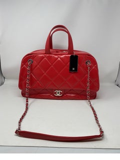 Chanel Large Red Bowler Bag