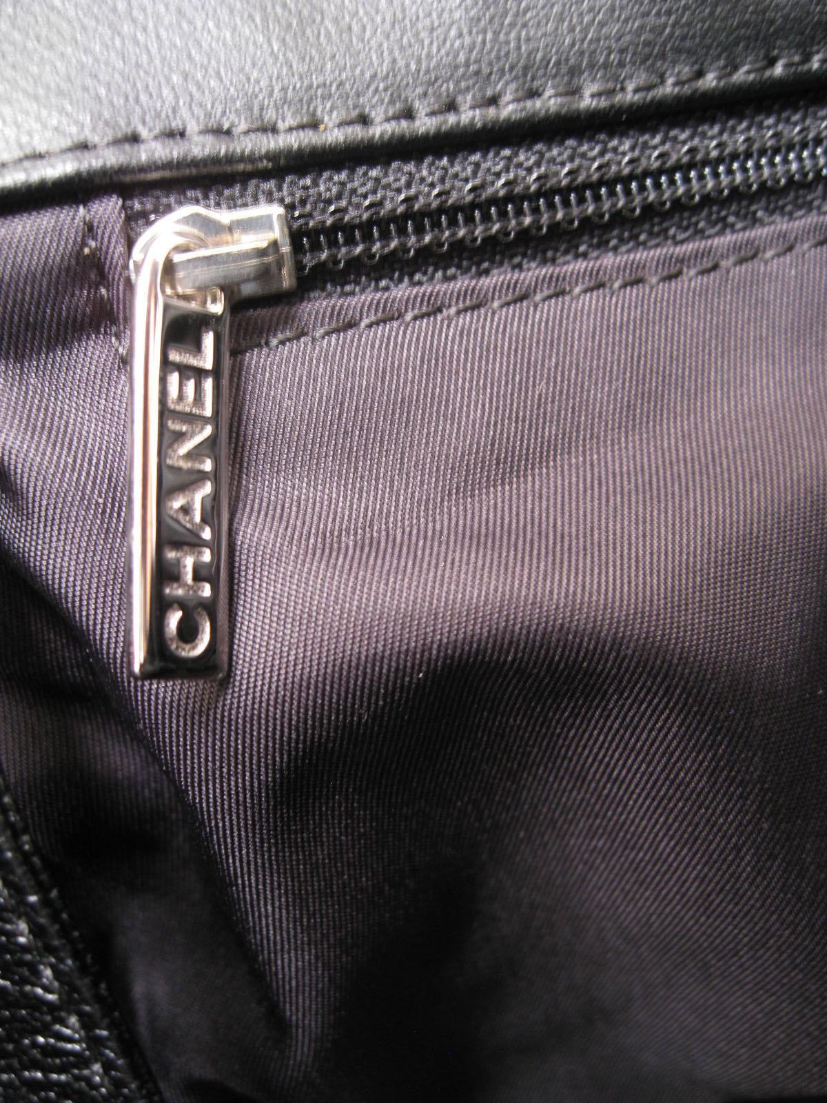 Chanel Large Structured Black Hobo Flap Bag Purse 1