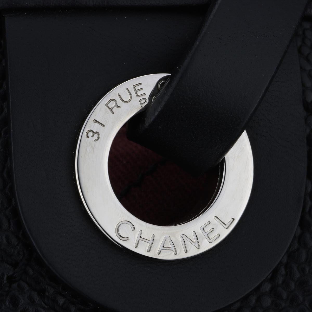 CHANEL Large Tote Black Caviar with Silver Hardware 2014 8