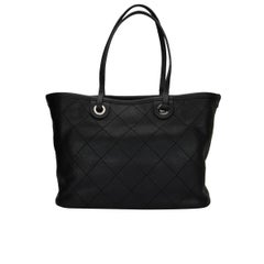 CHANEL Large Tote Black Caviar with Silver Hardware 2014