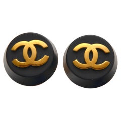 Chanel Große Vintage Clip-Ohrringe 