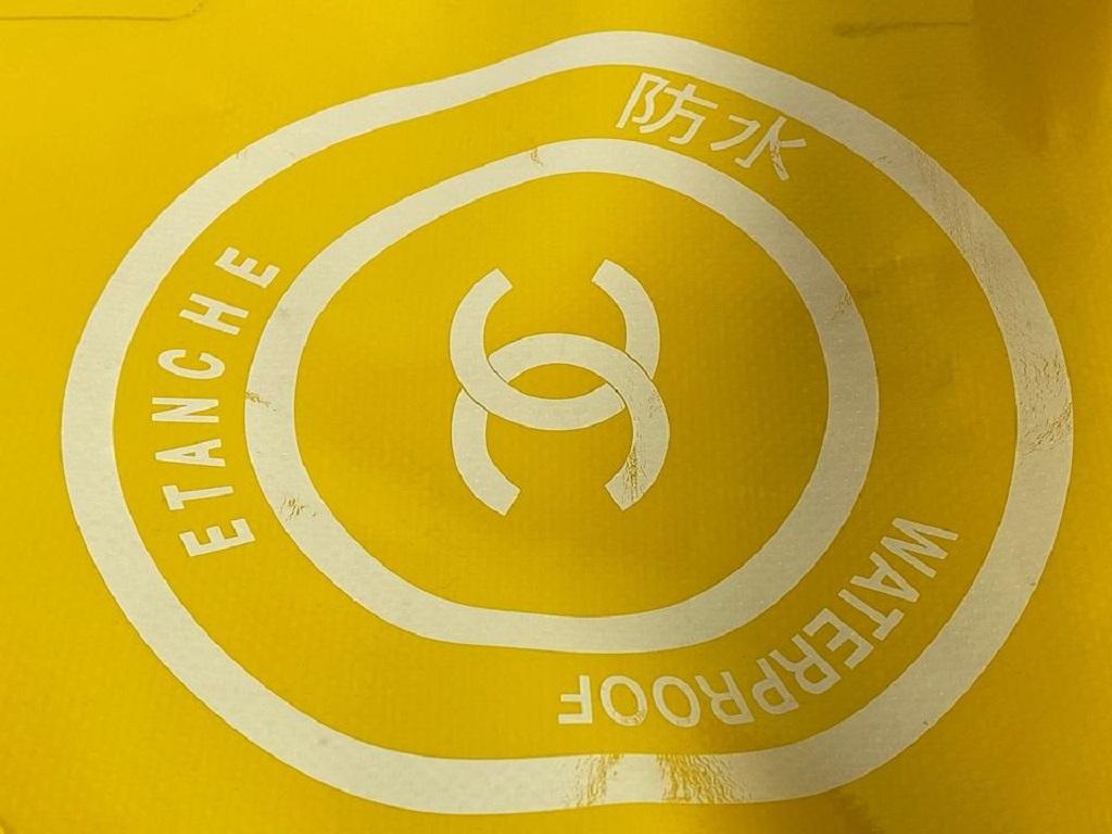 Women's Chanel Large Yellow Waterproof Beach Tote Bag 862127