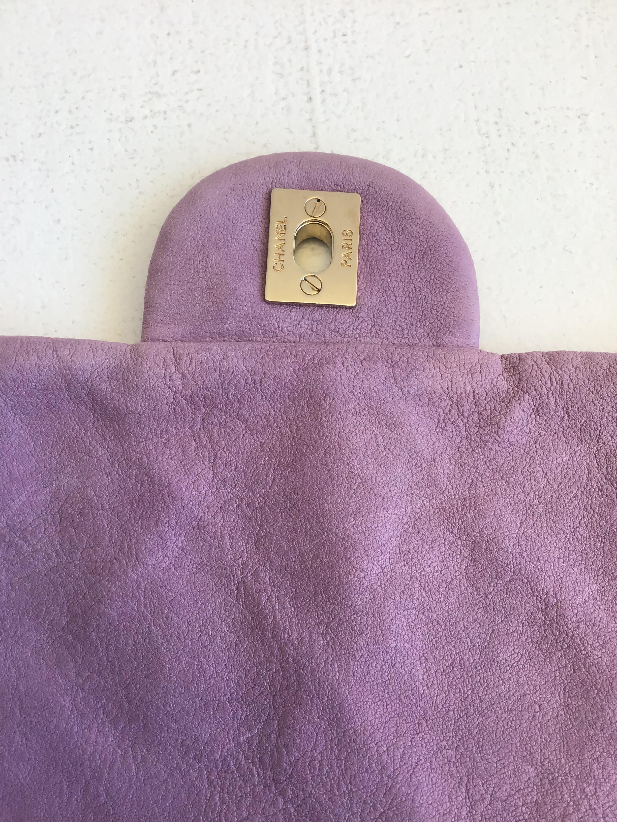 Chanel Lavender Flap Purse with Gold Hardware, Size Medium 1