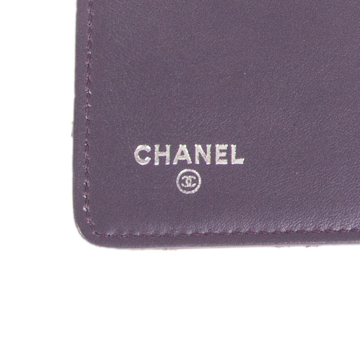 CHANEL lavender QUILTED leather Long Flap Wallet 1