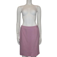 Chanel Lavender Wool Jacket & Skirt Set Circa 1990s