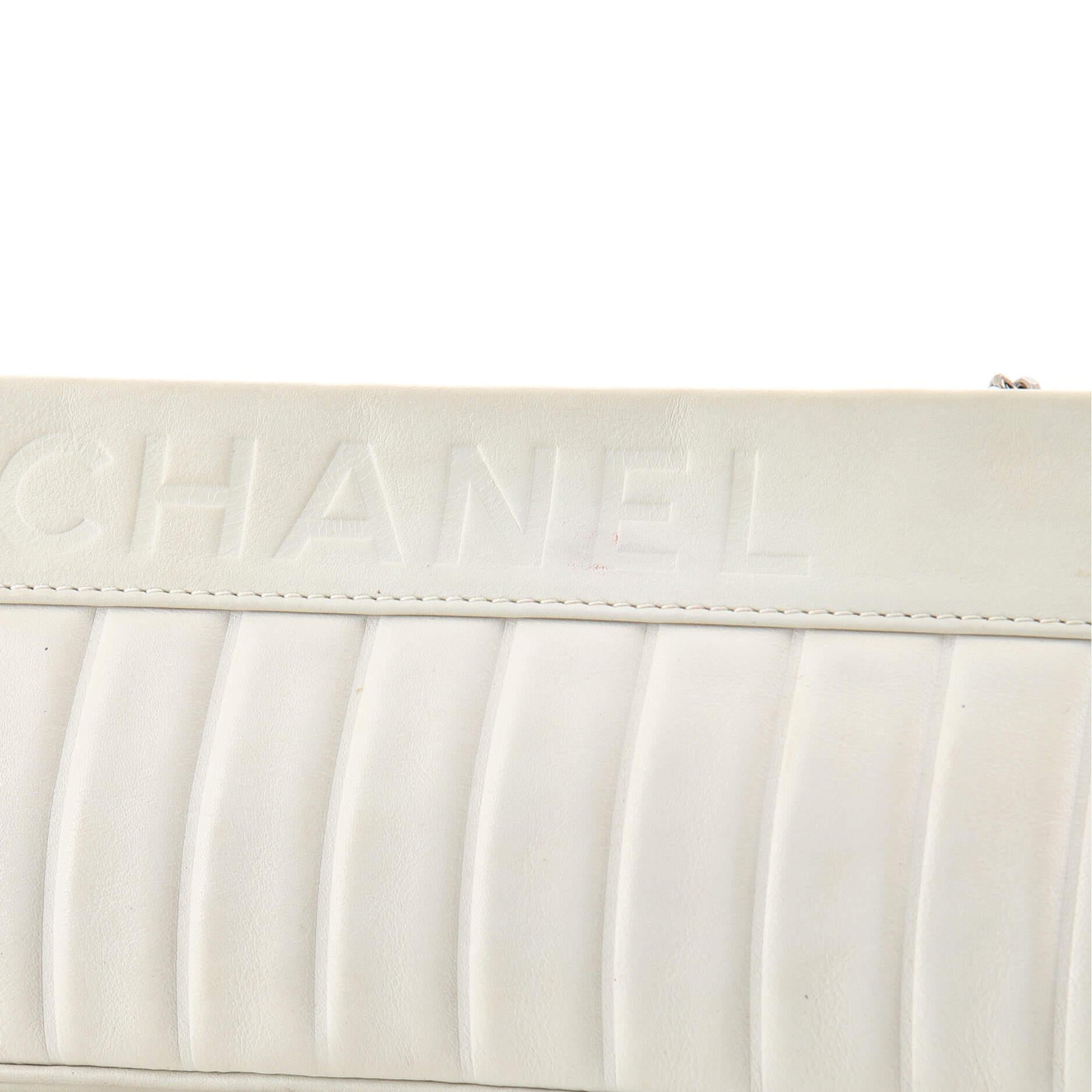 Chanel Lax Chain Clutch Vertical Quilted Leather Large 1