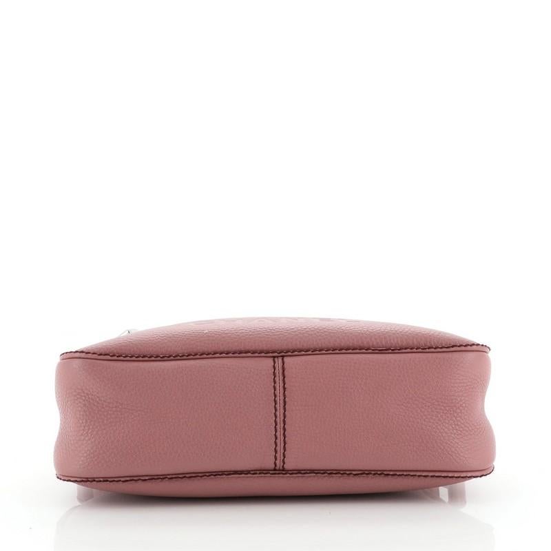 Women's or Men's Chanel Lax Front Zip Bag Pebbled Leather Small