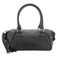 Chanel Lax Tassel Bag Pebbled Leather Medium