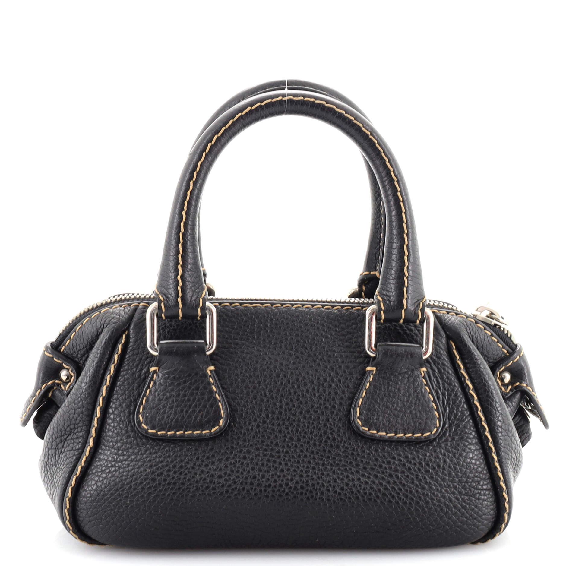 Black Chanel Lax Tassel Bag Pebbled Leather Small