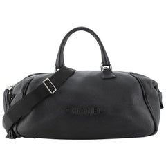 Chanel Lax Tassel Convertible Duffle Pebbled Leather Large