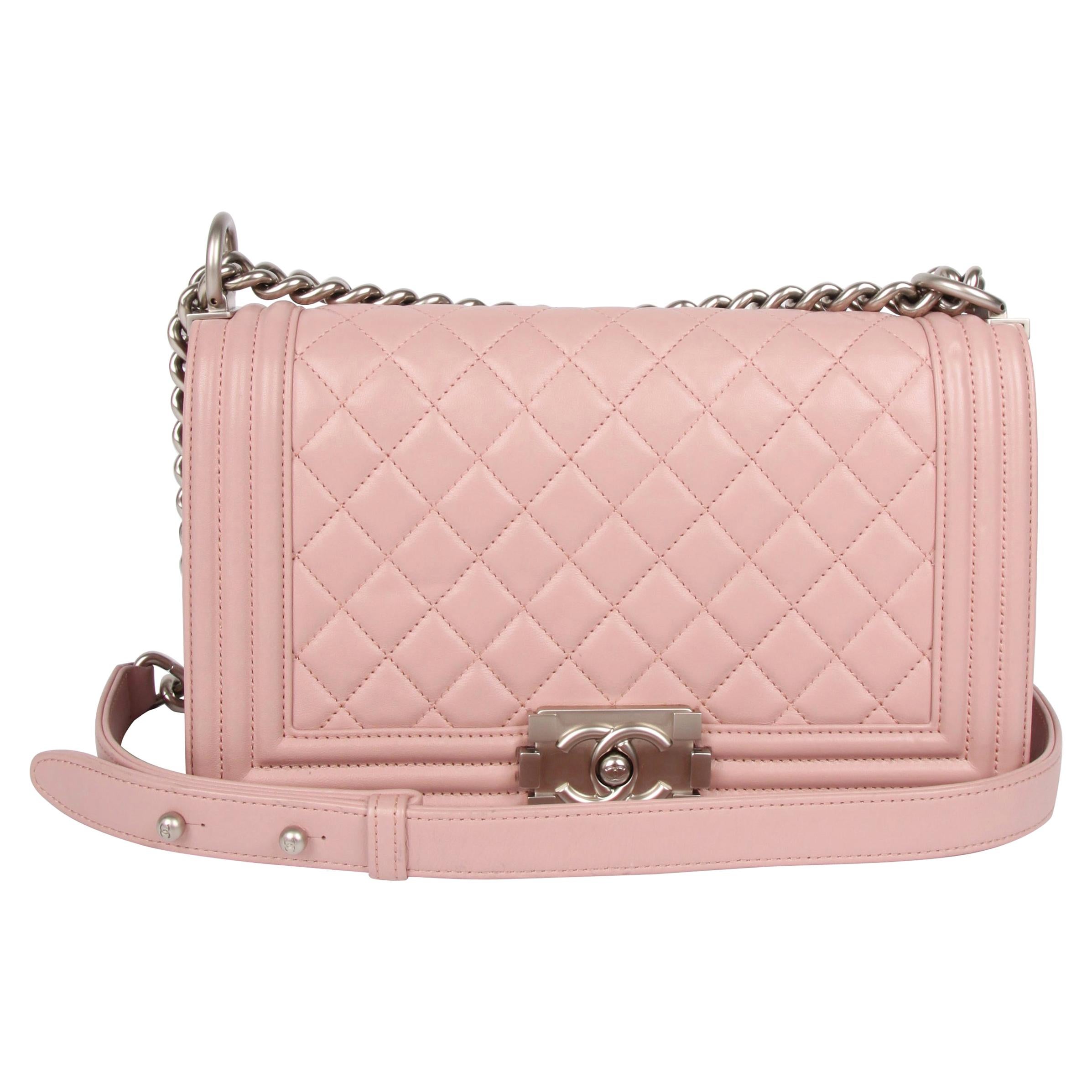 Chanel Le Boy Bag Medium - dusty pale pink