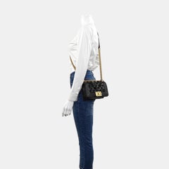 Chanel Le Boy Bag Small Camellia Black Lambskin Leather Gold Hardware