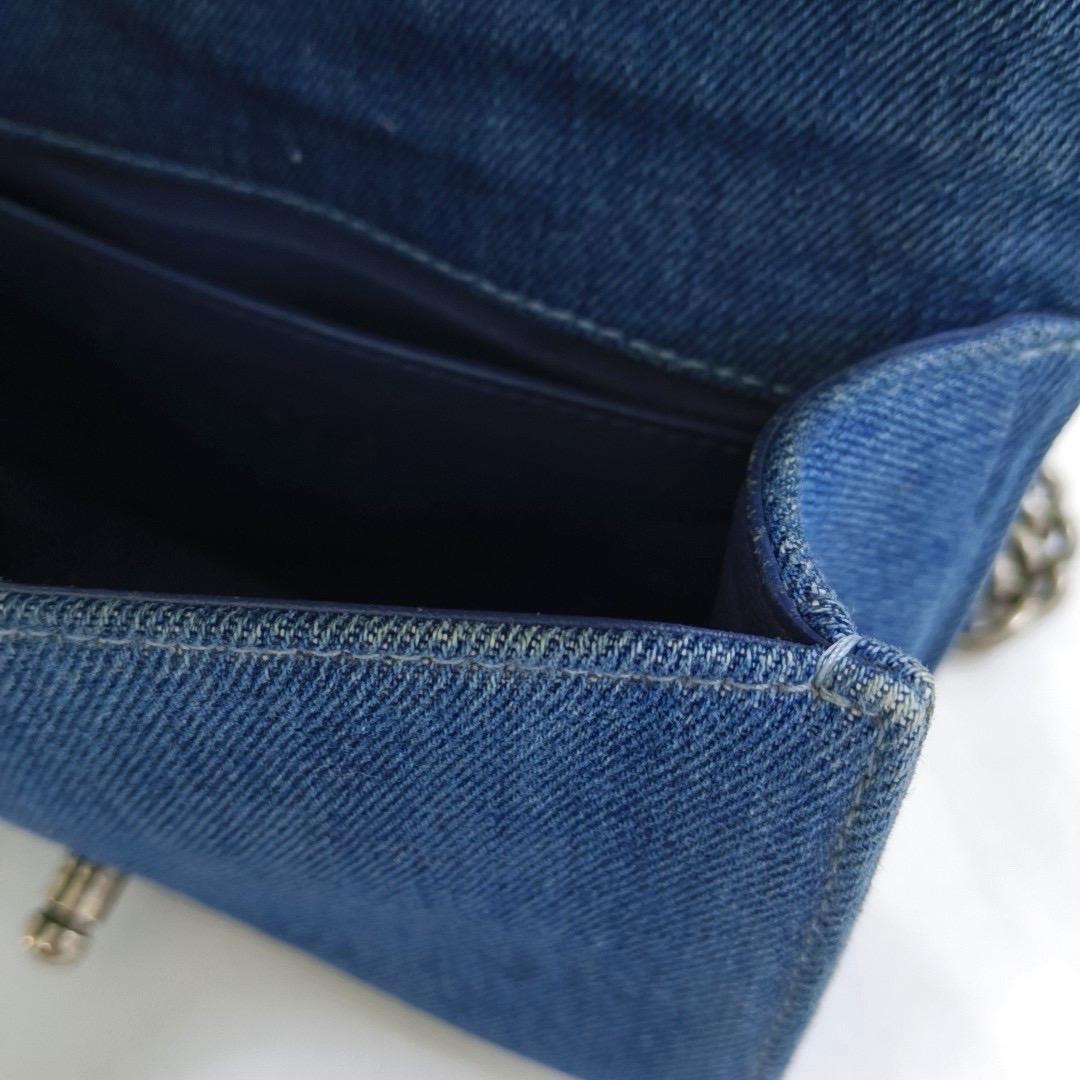 Chanel Le Boy Vaqueros Pequeños Azul Plata Antiqued Hardware 2012-2013 en venta 10